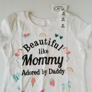 Beautiful Like Mommy Kids White T-Shirt 5T